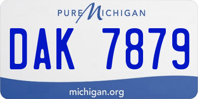 MI license plate DAK7879