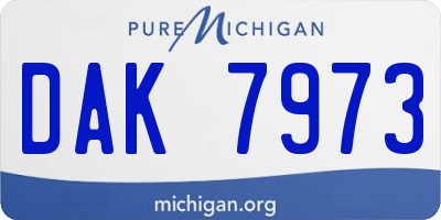 MI license plate DAK7973