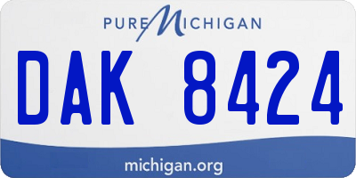 MI license plate DAK8424