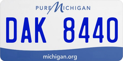 MI license plate DAK8440