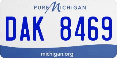 MI license plate DAK8469