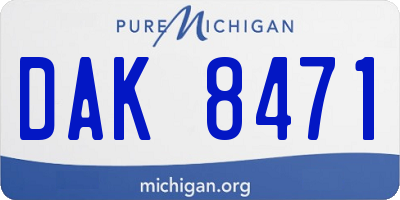 MI license plate DAK8471