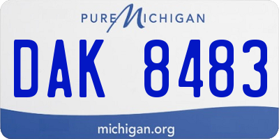 MI license plate DAK8483