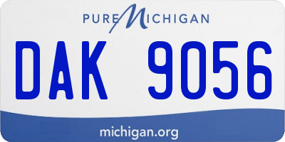 MI license plate DAK9056