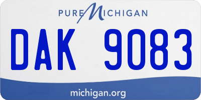 MI license plate DAK9083