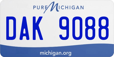 MI license plate DAK9088