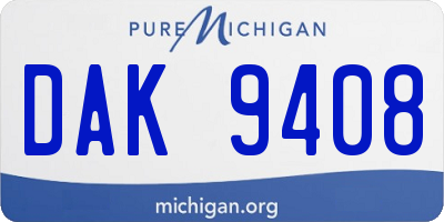 MI license plate DAK9408
