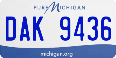 MI license plate DAK9436