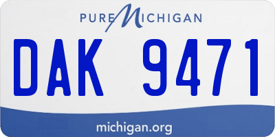 MI license plate DAK9471