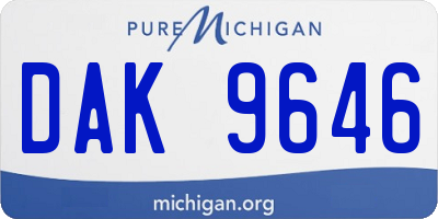 MI license plate DAK9646