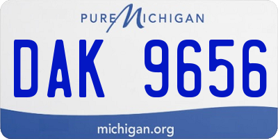 MI license plate DAK9656