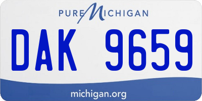 MI license plate DAK9659