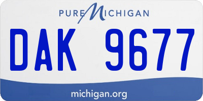 MI license plate DAK9677