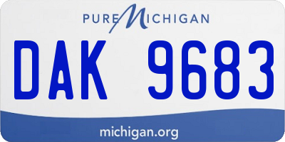 MI license plate DAK9683