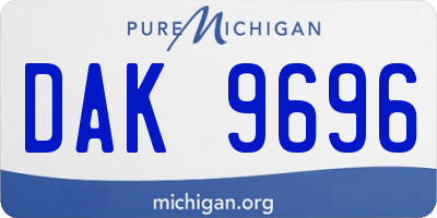 MI license plate DAK9696