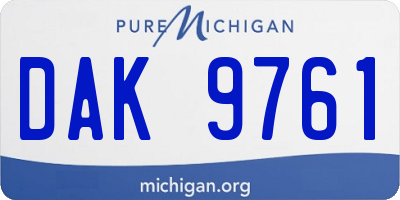 MI license plate DAK9761