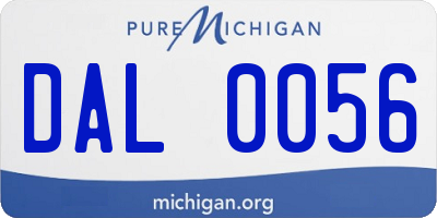 MI license plate DAL0056