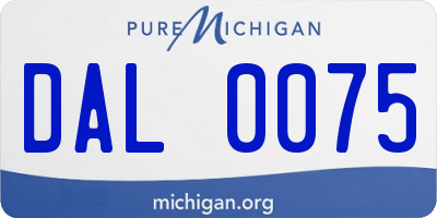 MI license plate DAL0075