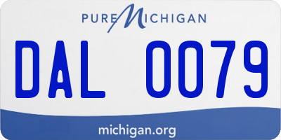 MI license plate DAL0079