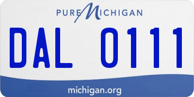 MI license plate DAL0111