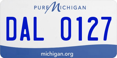 MI license plate DAL0127