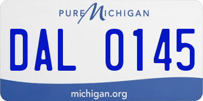 MI license plate DAL0145