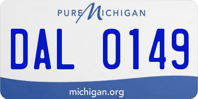 MI license plate DAL0149