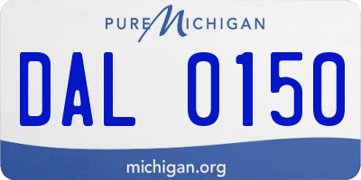 MI license plate DAL0150
