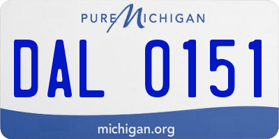 MI license plate DAL0151