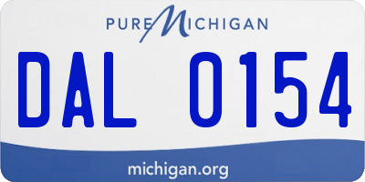 MI license plate DAL0154