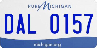 MI license plate DAL0157