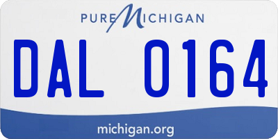 MI license plate DAL0164