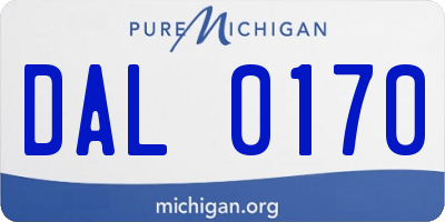 MI license plate DAL0170