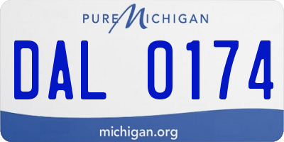 MI license plate DAL0174