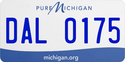 MI license plate DAL0175