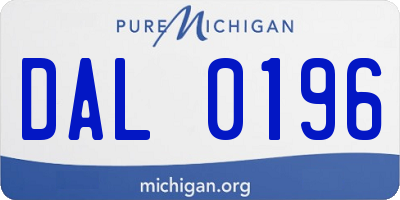 MI license plate DAL0196