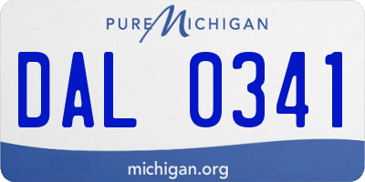 MI license plate DAL0341