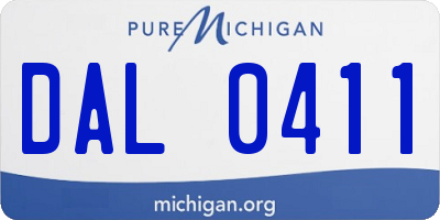 MI license plate DAL0411