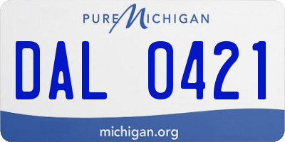 MI license plate DAL0421