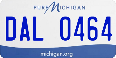 MI license plate DAL0464