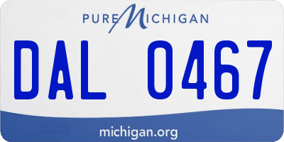 MI license plate DAL0467