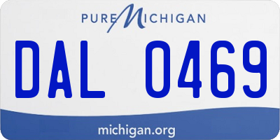 MI license plate DAL0469
