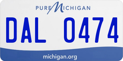 MI license plate DAL0474