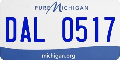 MI license plate DAL0517