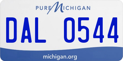 MI license plate DAL0544