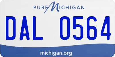 MI license plate DAL0564