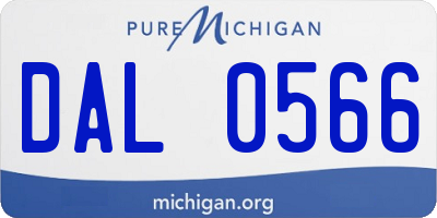 MI license plate DAL0566