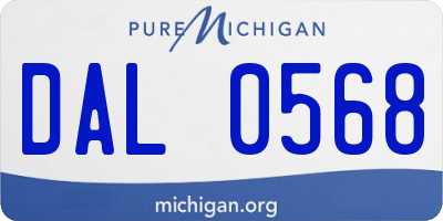 MI license plate DAL0568