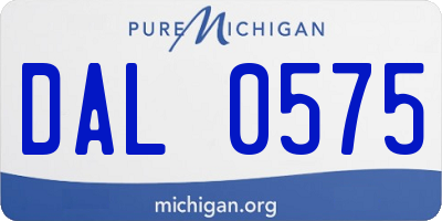 MI license plate DAL0575
