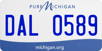 MI license plate DAL0589